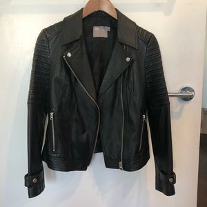 ASOS Ultimate Biker Jacket in Black Leather